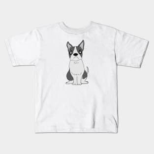 Angry boston terrier Kids T-Shirt